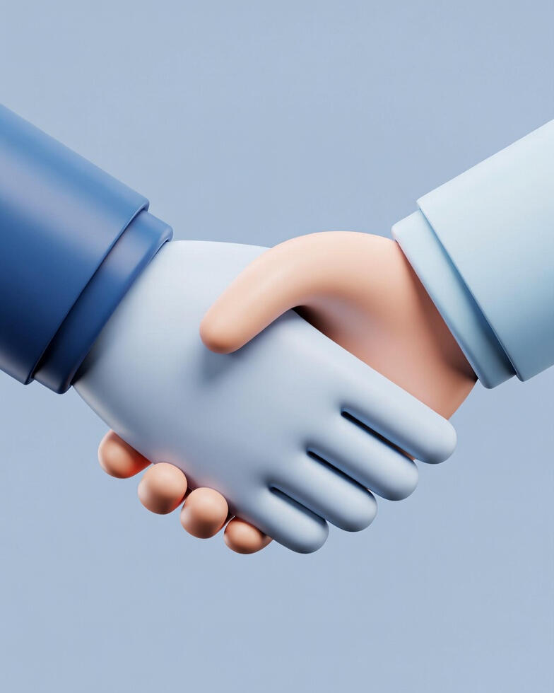 Two hands shaking in a friendly manner Hand shake